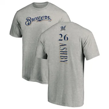 Ash Men's Aaron Ashby Milwaukee Brewers Backer T-Shirt -